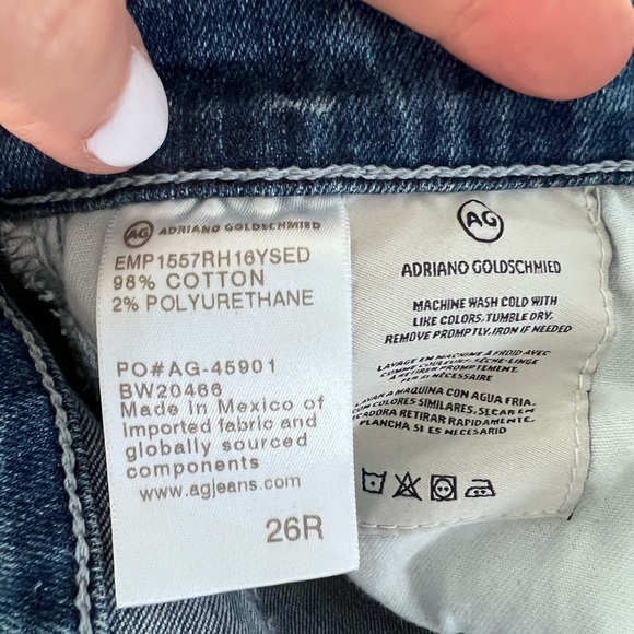 AG Prima distressed size 26 Cigarette straight crop jeans - Picture 9 of 9